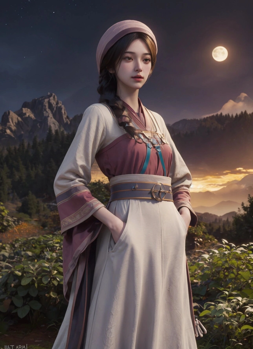 Mẹ của Mạnh Xuyên với vẻ đẹp dịu dàng