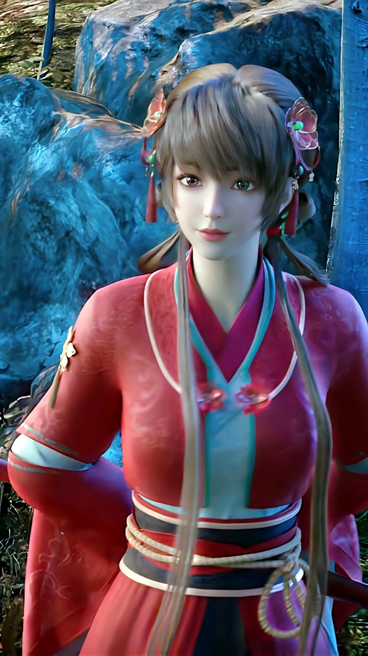 Cận cảnh mái tóc và trang sức của Hồng Di 3d