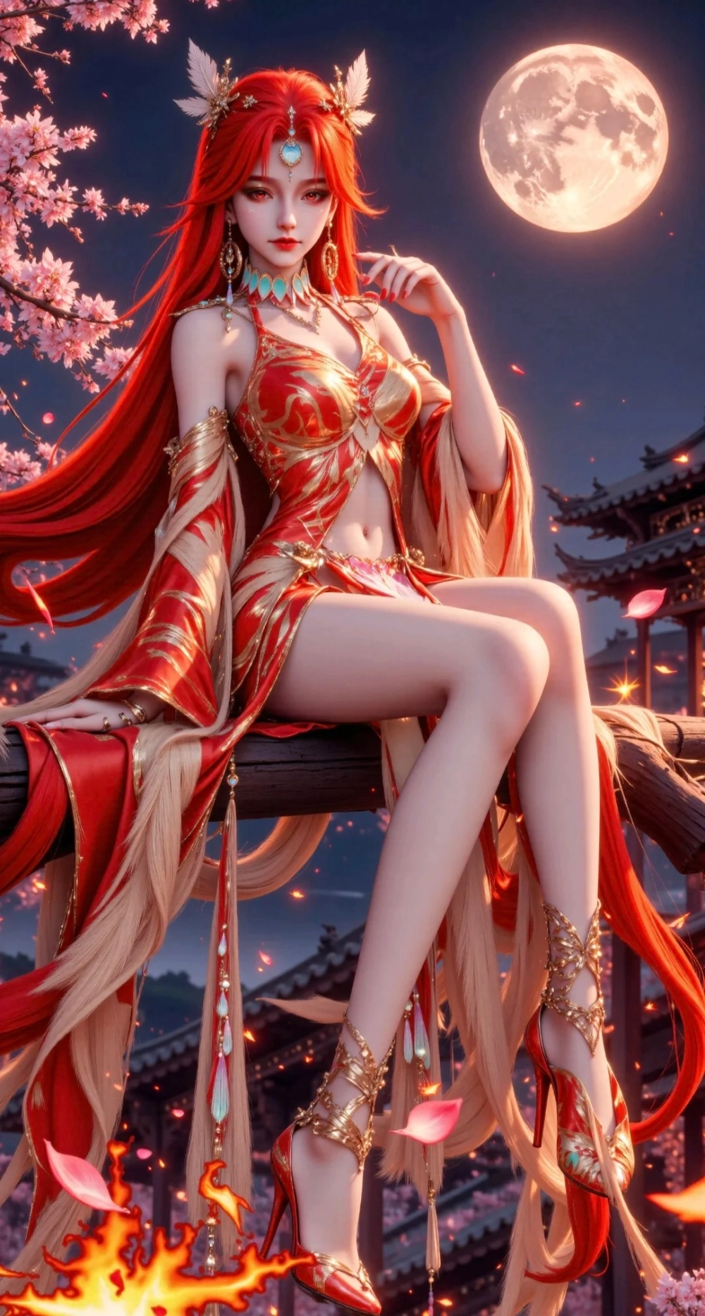 Sức mạnh phượng hoàng Liễu Thất Nguyệt bùng cháy trong đêm tối