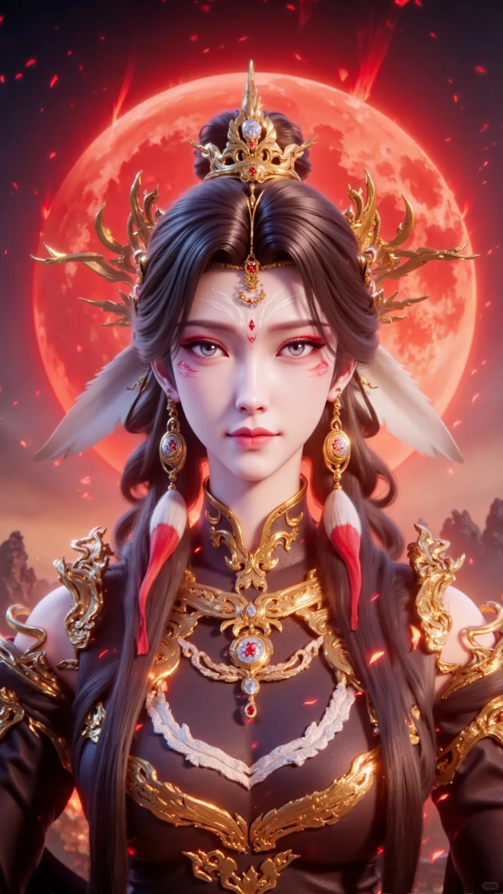 Váy Linh Lung Tiên Tôn với họa tiết thêu rồng phượng