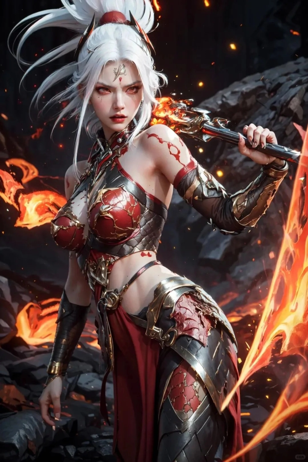 Mạnh Tiên Cô sử dụng pháp bảo trấn áp tà ma