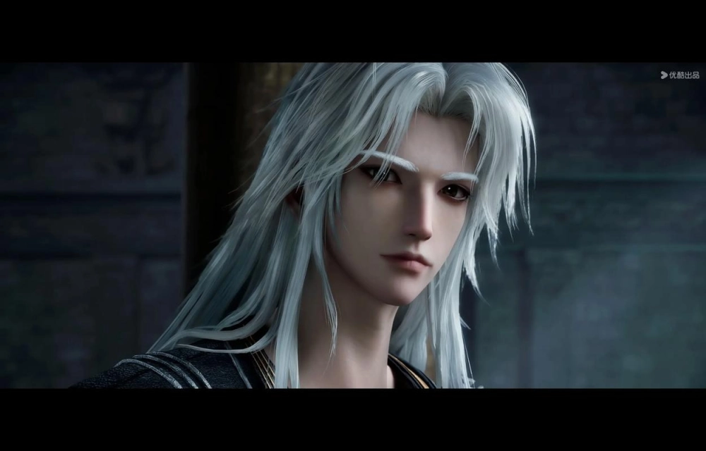 Tần Ngũ Tôn Giả đứng trên đỉnh núi mây phủ