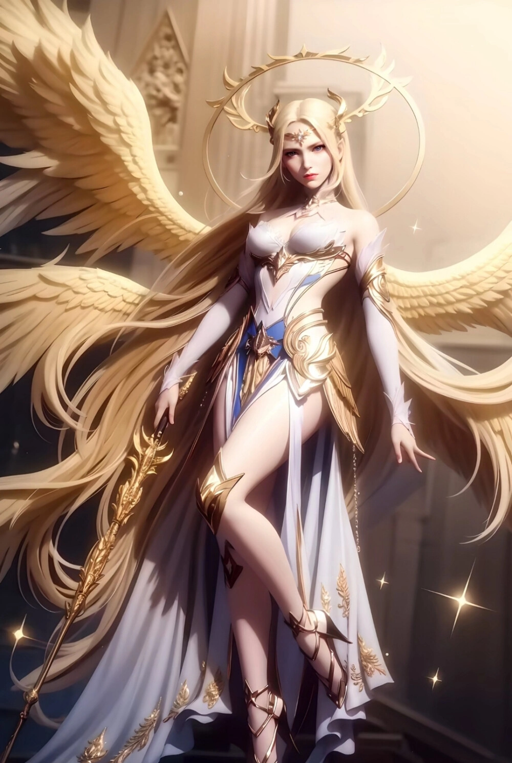 Thiên Nhận Tuyết thiên sứ mang ánh sáng thiêng