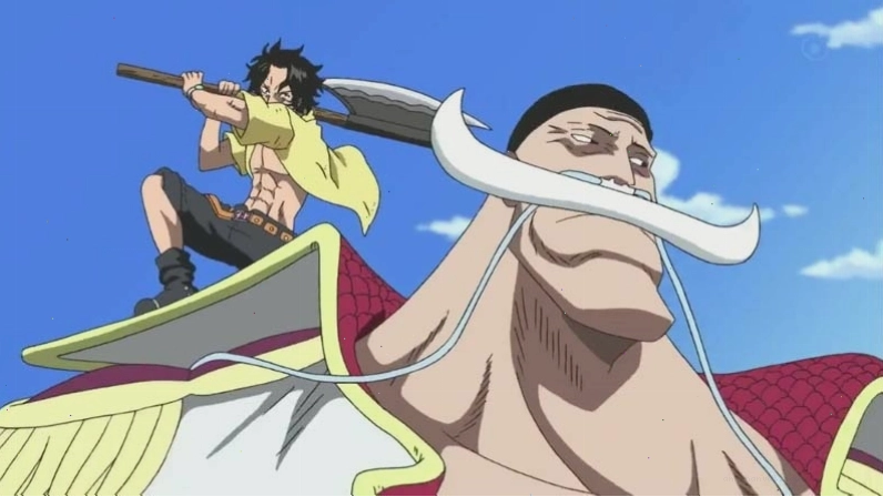Ace đối mặt với Râu Trắng trong One Piece