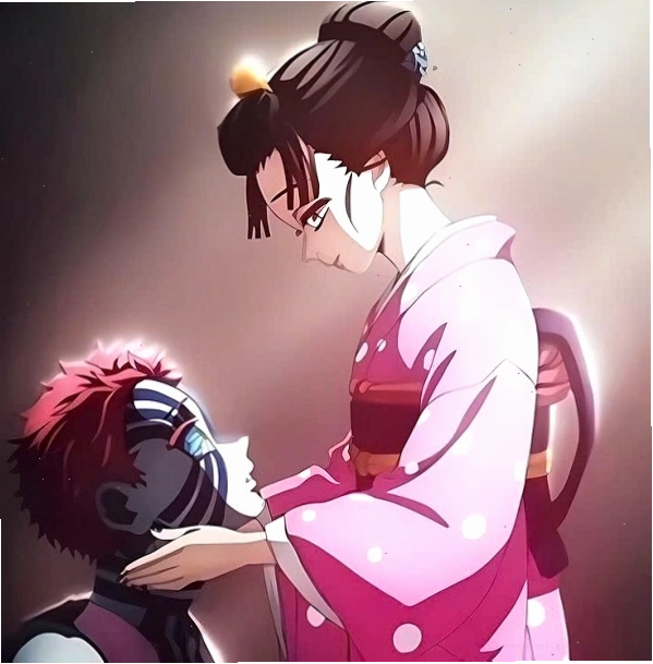 Akaza và vợ fanart: Biểu cảm day dứt của Akaza khi hồi tưởng