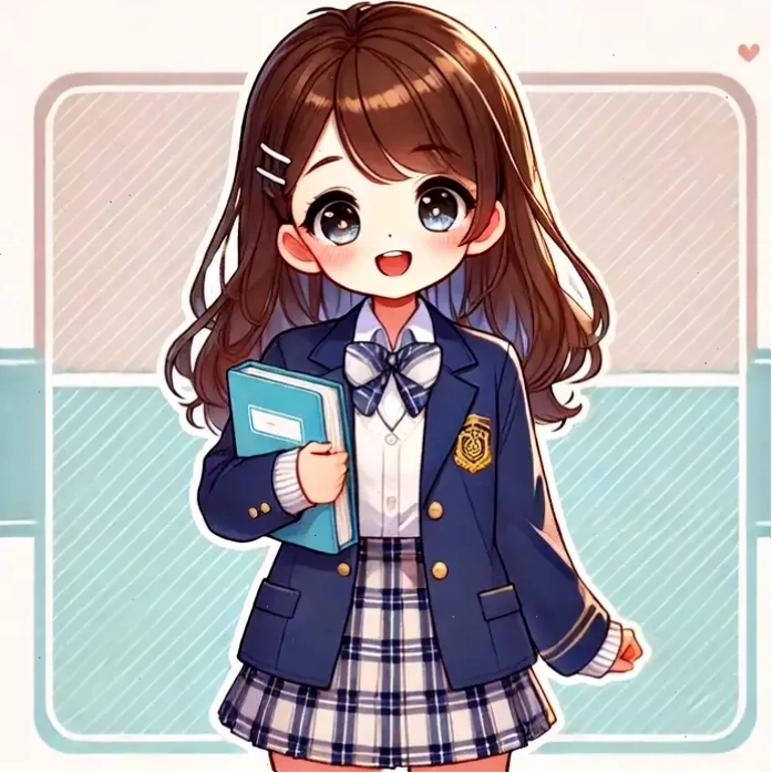 Ảnh anime chibi nữ sinh cấp 2 xinh xắn