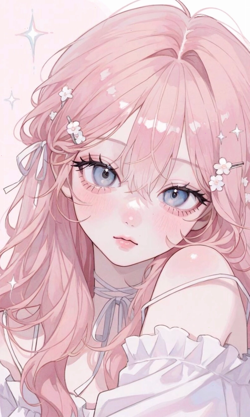 Ảnh anime nữ đẹp, xinh gái với nụ cười bí ẩn