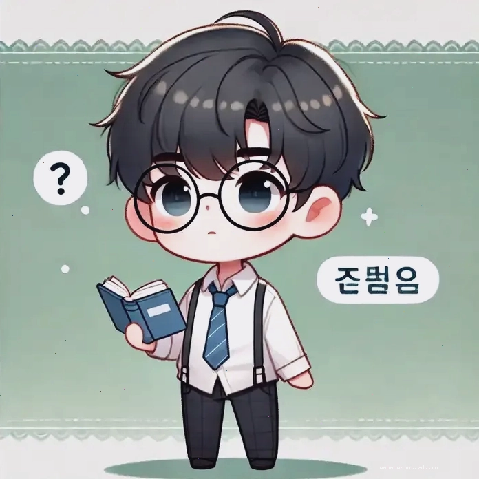 Ảnh chibi nam sinh cấp 2 dễ thương với nụ cười tươi