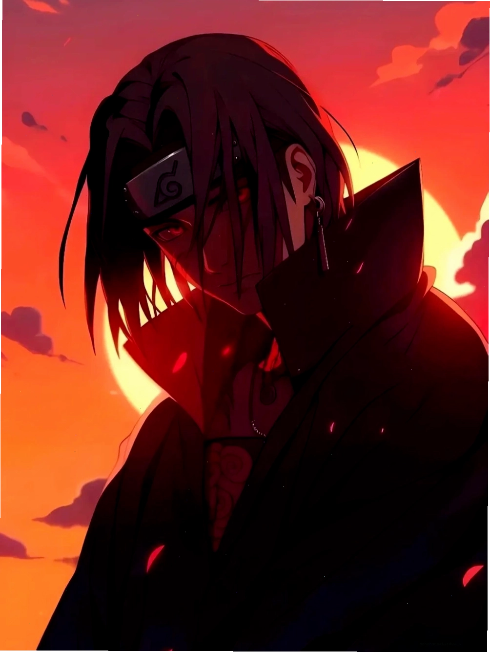 Ảnh Itachi Uchiha với vẻ ngoài bí ẩn