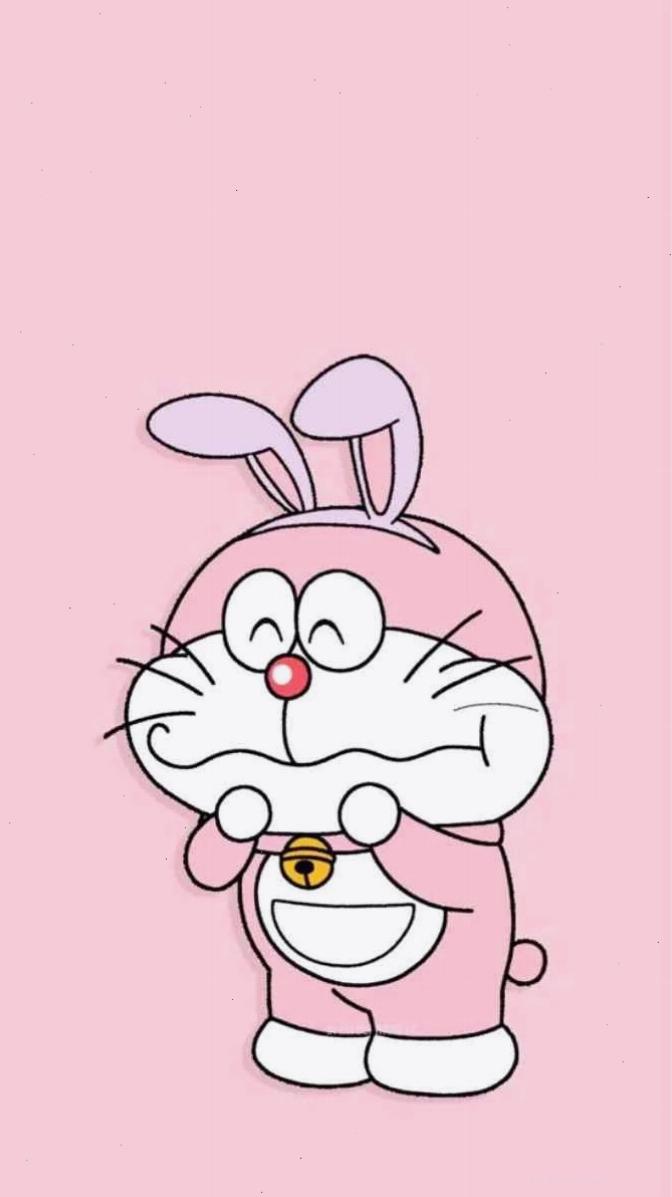 Ảnh mèo máy Doremon dễ thương màu hồng cute nhất 2025