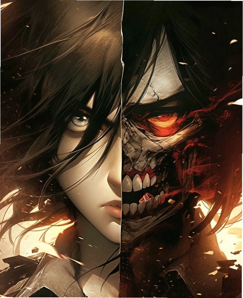 Ảnh nền Mikasa Ackerman Chibi 4K