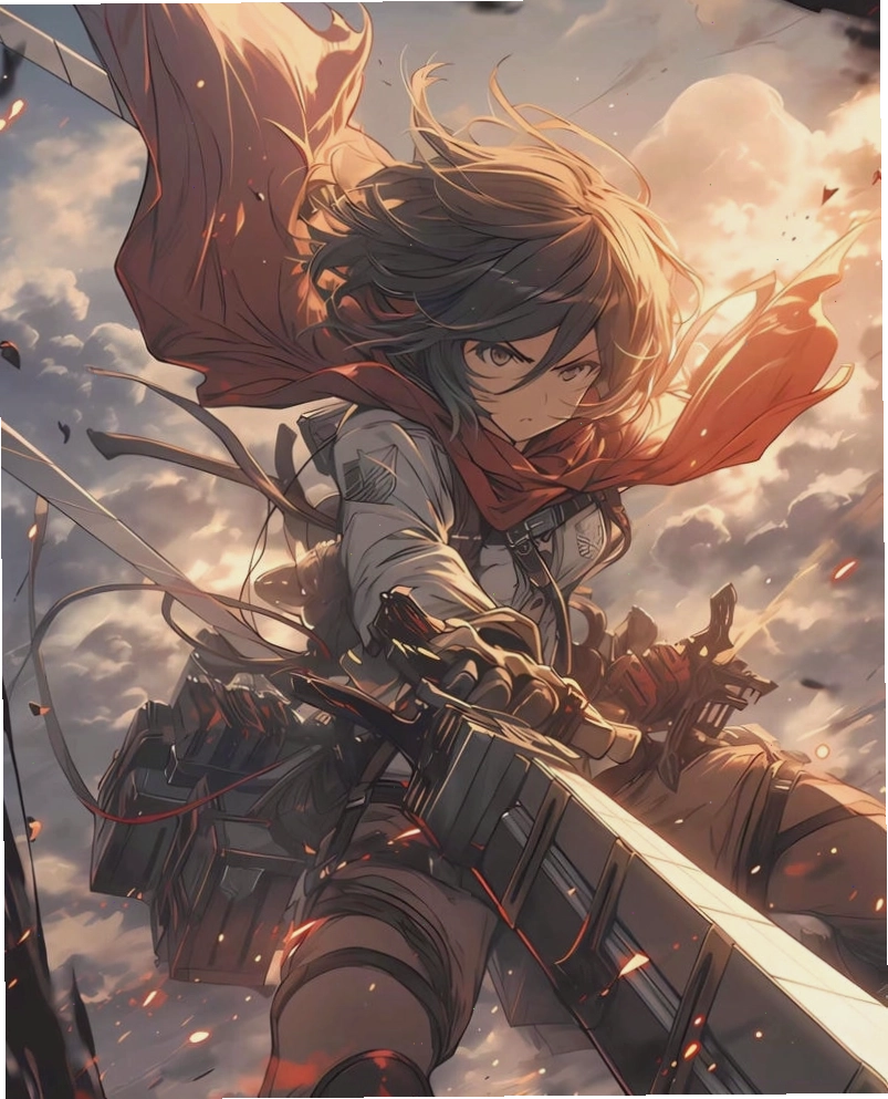Ảnh nền Mikasa Ackerman Chibi 4K cho PC