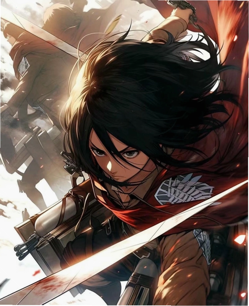 Ảnh nền Mikasa Ackerman Chibi HD