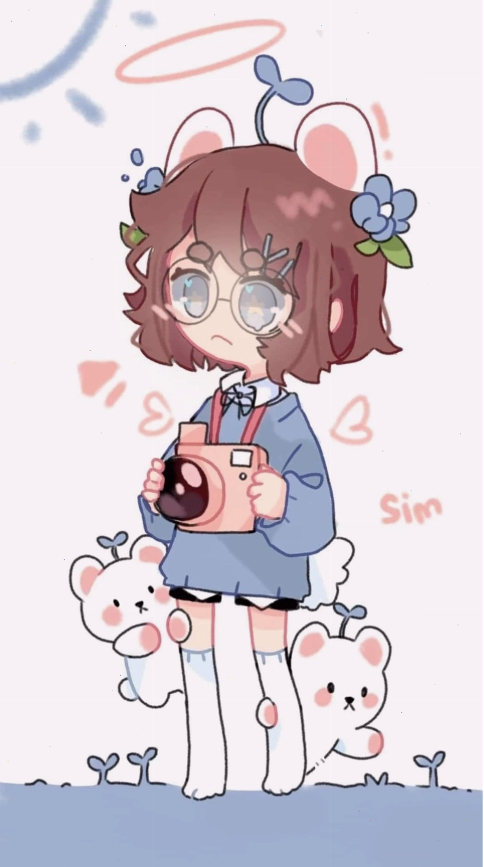 Ảnh nền Simmy anime chibi cute đáng yêu