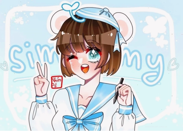 Ảnh nền Simmy chibi cute với phong cách dễ thương