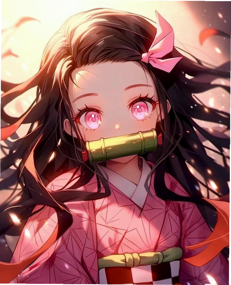 Ảnh Nezuko dễ thương trong trạng thái Hóa Quỷ
