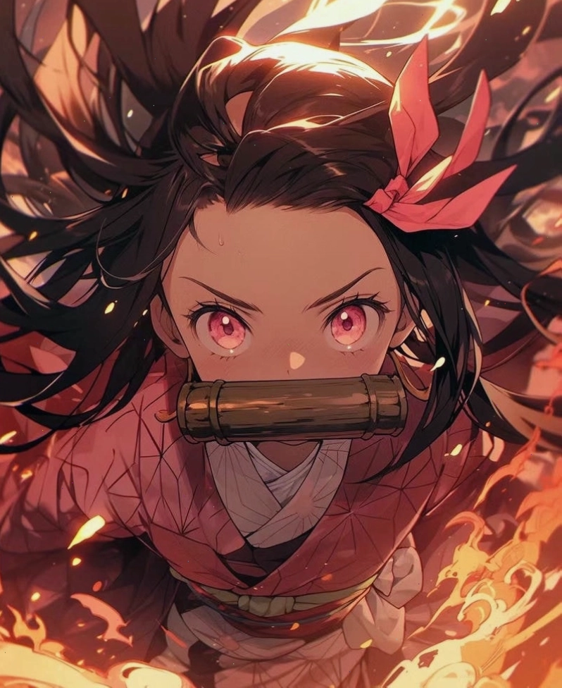 Ảnh Nezuko Hóa Quỷ dễ thương