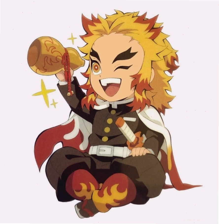 Ảnh Rengoku chibi đẹp mắt và đáng yêu