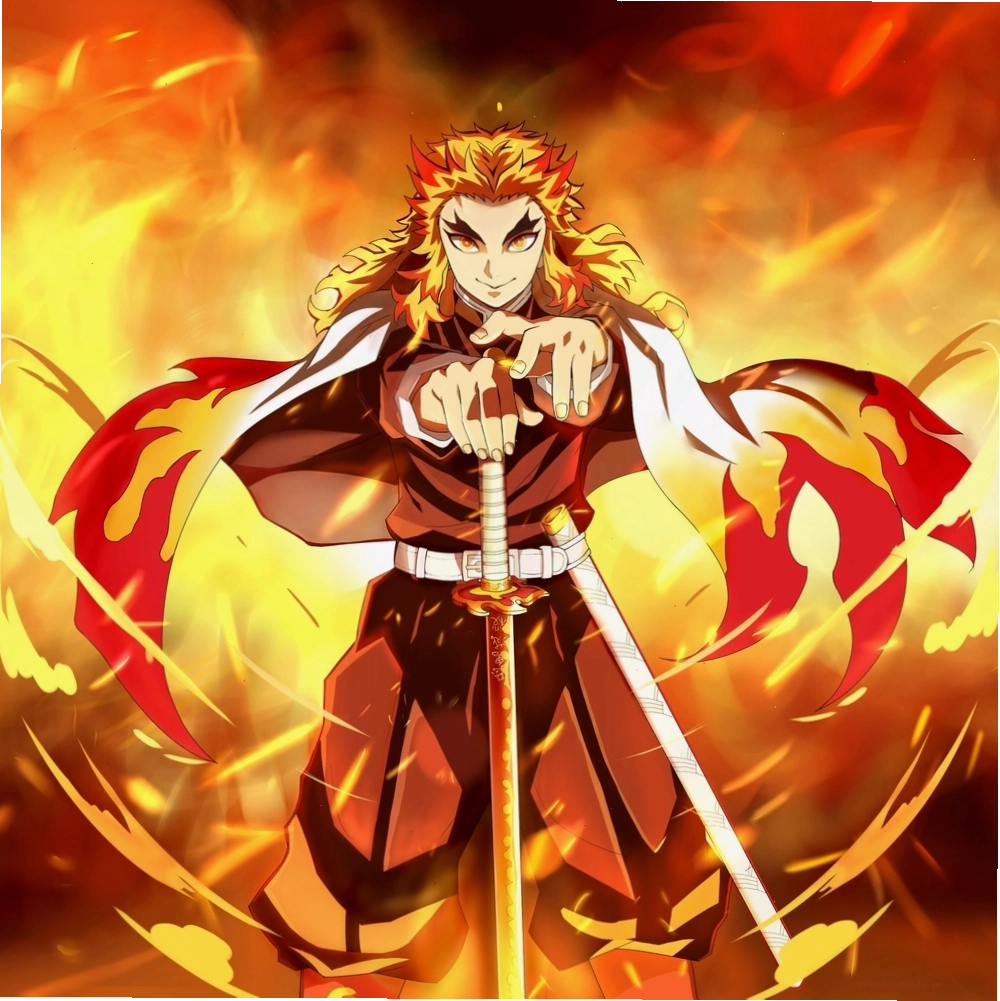 Ảnh Rengoku Kyoujurou đẹp rạng ngời với nụ cười ấm áp