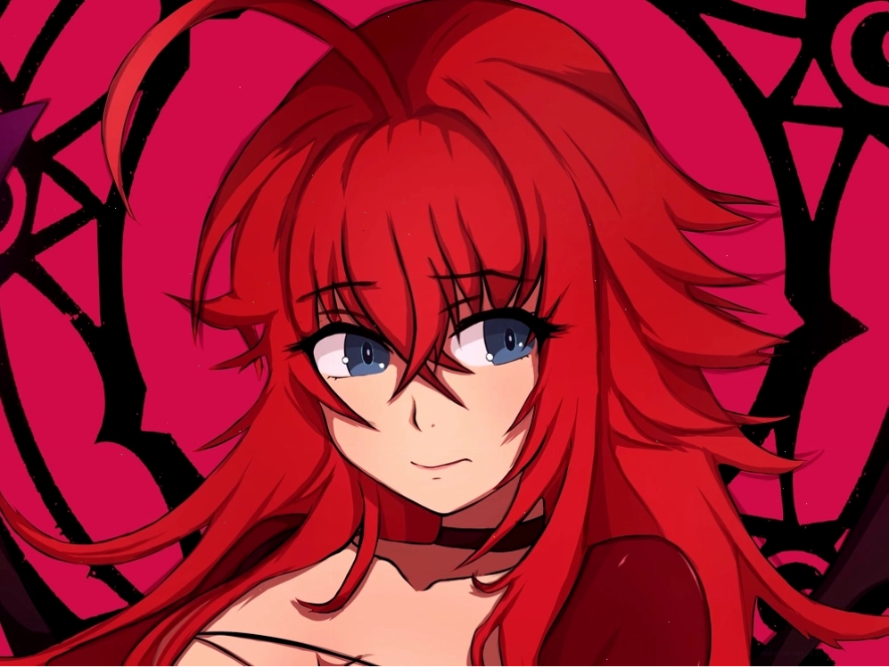 Ảnh Rias Gremory đẹp với mái tóc đỏ rực và đôi mắt xanh biếc