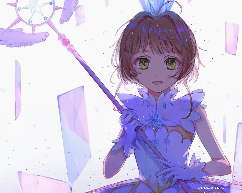 Ảnh Sakura Kinomoto siêu cute với đôi mắt to tròn