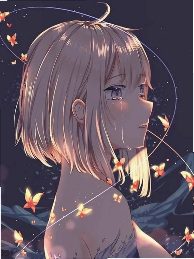 Anime girl khóc cười đầy tâm trạng, ẩn chứa nhiều suy tư