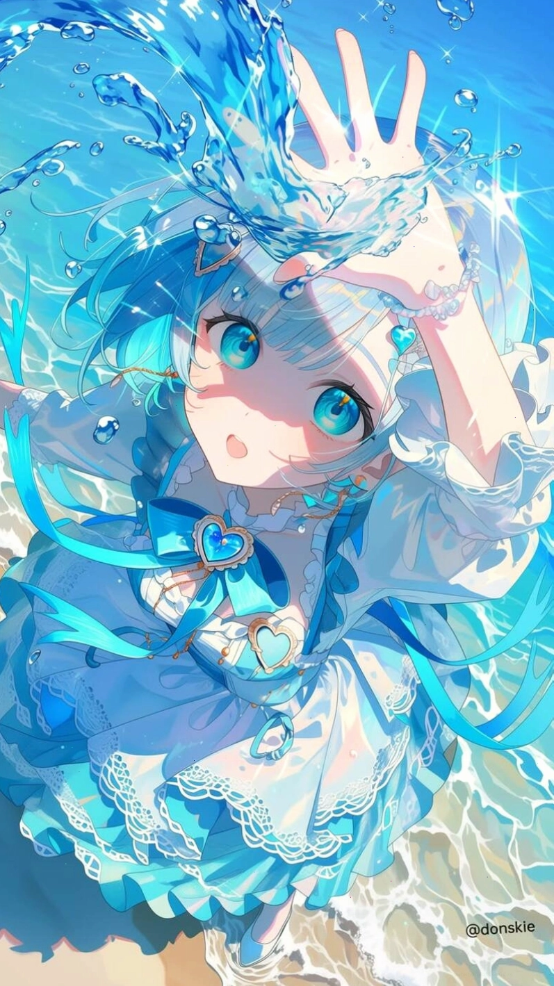 Anime nữ cool ngầu với mái tóc nổi bật và trang phục cá tính