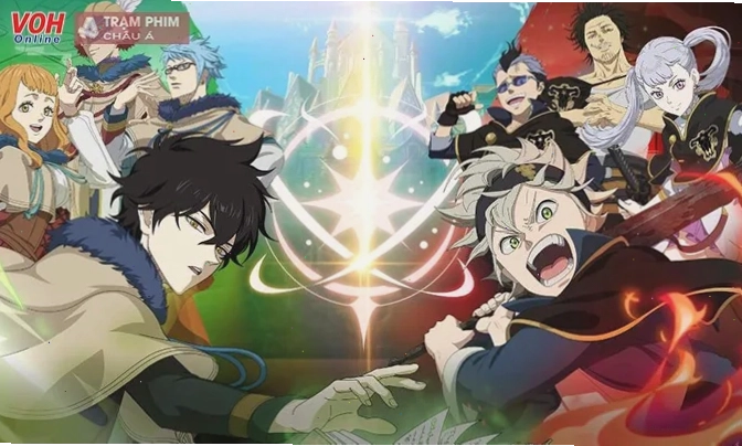 Asta và Yuno trong bộ phim anime Black Clover - Thế Giới Phép Thuật