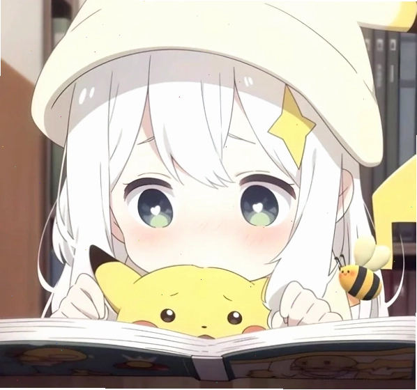 Avatar chibi nữ cute với đôi mắt to tròn và biểu cảm đáng yêu