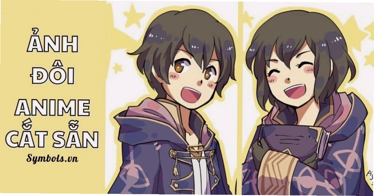 Avatar đôi anime cổ trang với trang phục truyền thống và không khí lãng mạn
