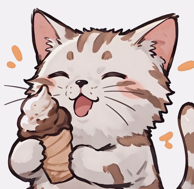 Bộ sưu tập mèo cute chibi với nhiều biểu cảm khác nhau