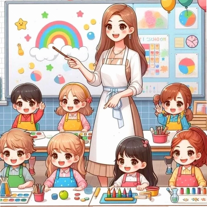 Cách vẽ cô giáo và học sinh chibi đơn giản