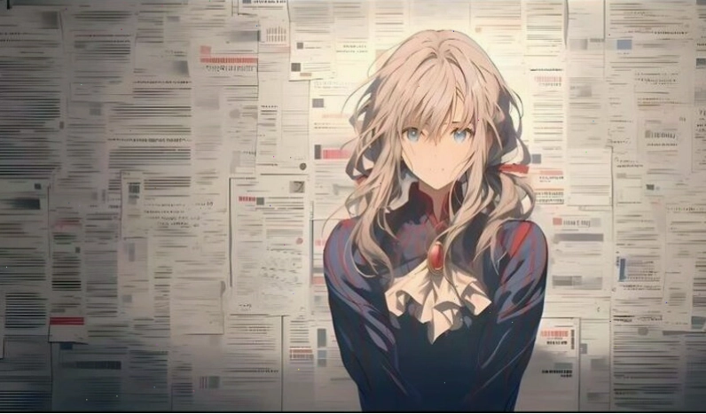 Cận cảnh đôi mắt sắc sảo của nhân vật anime nữ