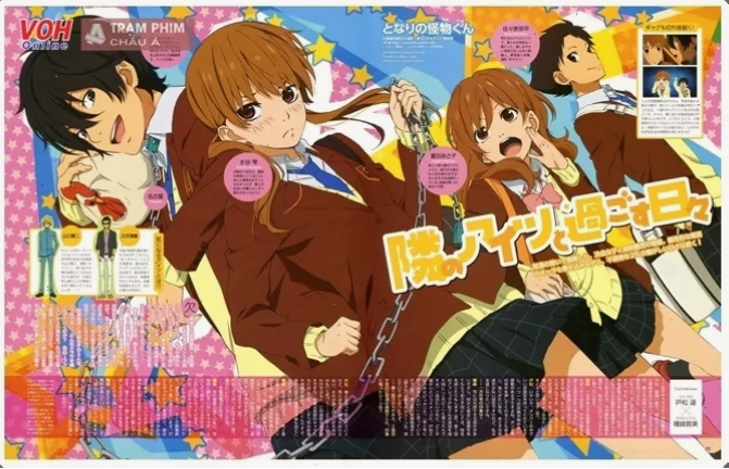 Cặp đôi Haru và Shizuku trong Tonari No Kaibutsu-Kun