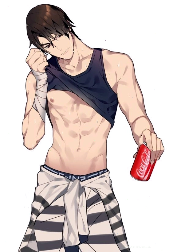 Chàng trai anime 6 múi trong trang phục thể thao năng động