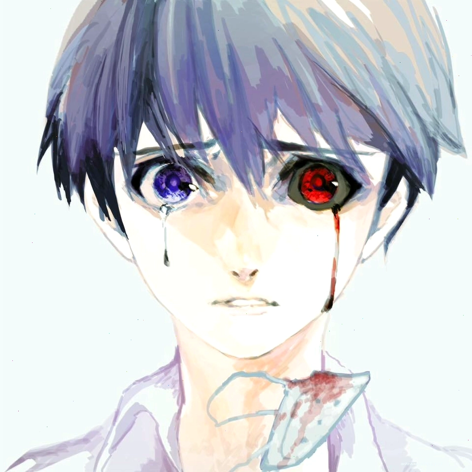 Chàng trai anime đang khóc dưới mưa