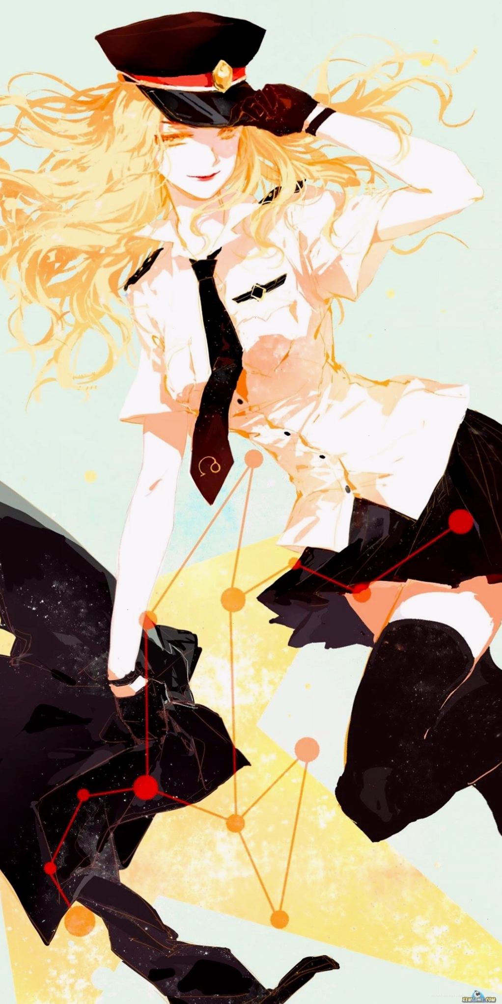 Chàng trai Cung Ma Kết với ánh mắt quyết tâm cao độ, phong cách Anime