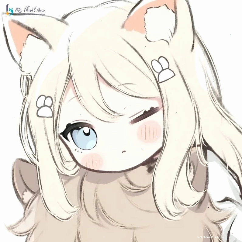 Chibi nữ đội mũ và đeo kính dễ thương