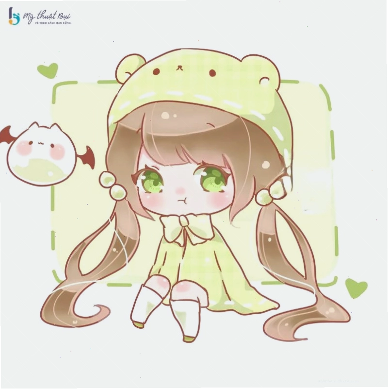 Chibi nữ với trang phục mùa hè tươi tắn