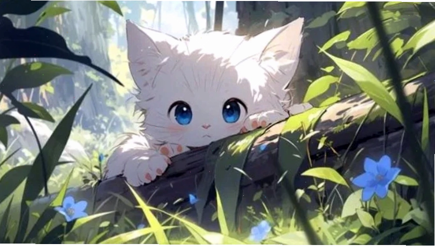Cô gái anime dễ thương với biểu cảm lạnh lùng