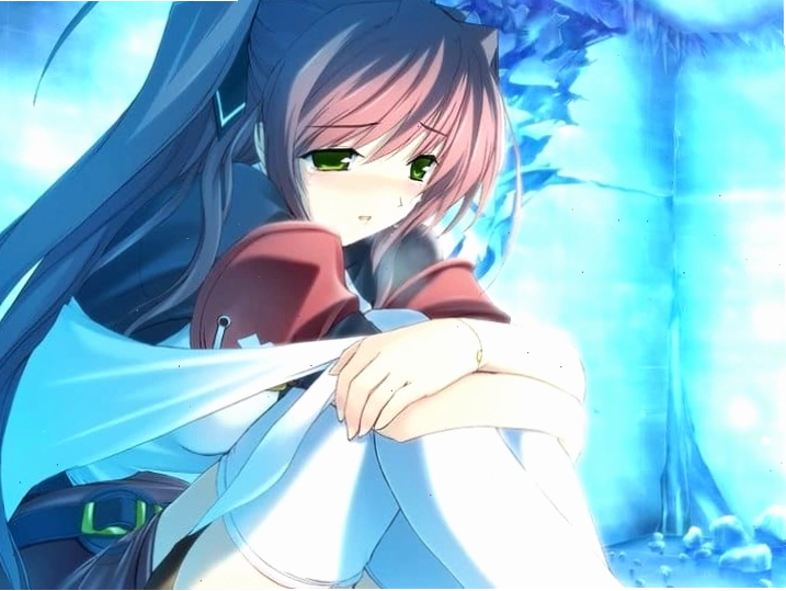 Cô gái anime ngồi bó gối trong căn phòng tối, thể hiện sự cô đơn