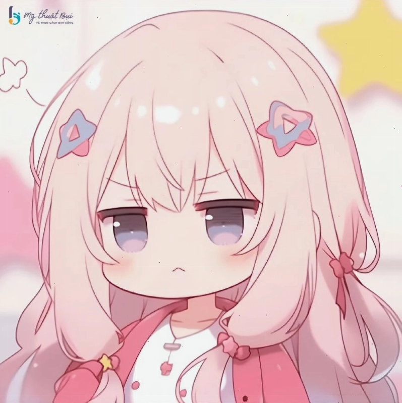Cô gái chibi mặc áo khoác, tay cầm ly cà phê