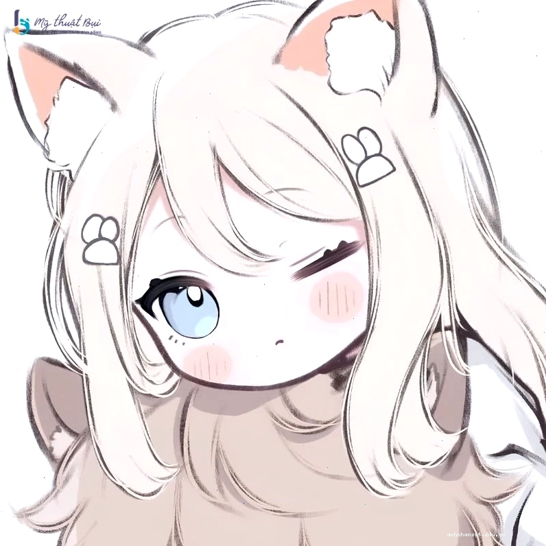 Cô gái chibi tóc búi cao, đeo kính và đọc sách