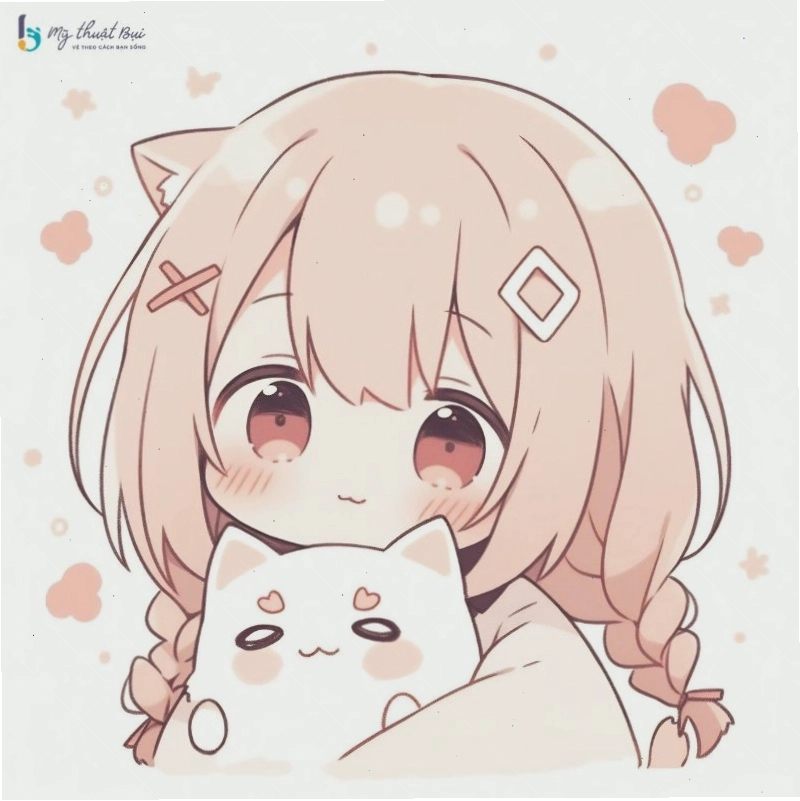 Cô gái chibi xinh xắn đang mỉm cười