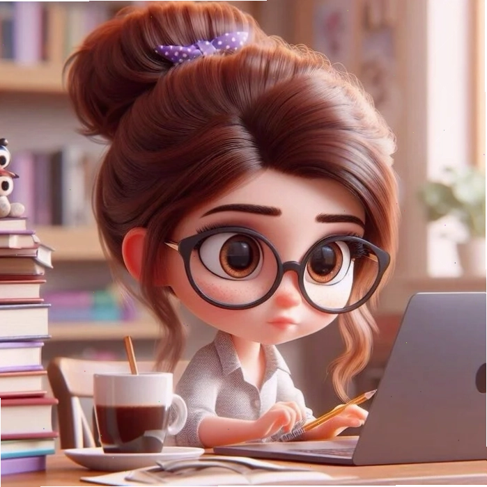 Cô giáo mầm non chibi đang chơi đùa cùng trẻ