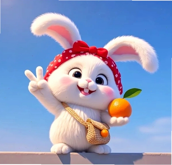 Đàn thỏ con chibi đang chơi đùa vui vẻ