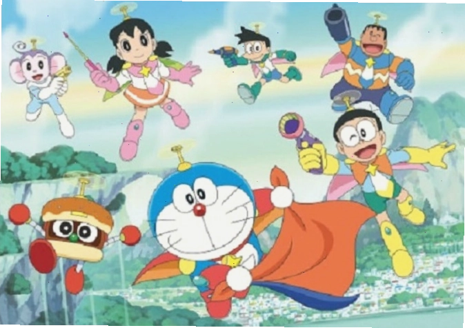 Doraemon và nhóm bạn cùng nhau vui đùa