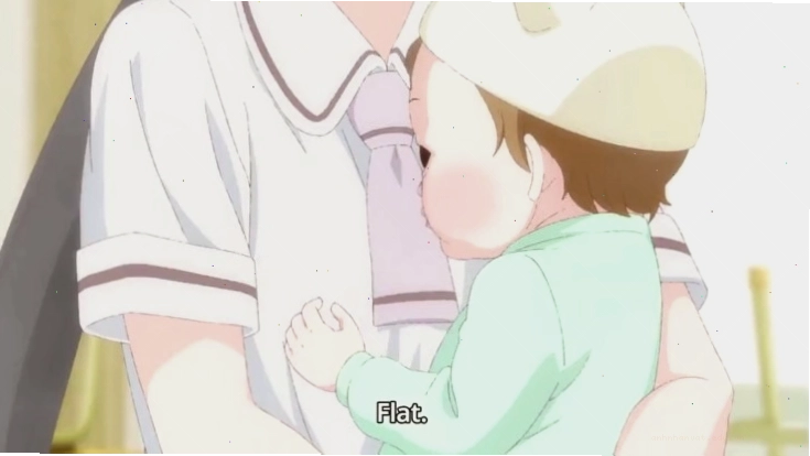 Em bé Mafia thích ngực Kasumi trong Asobi Asobase