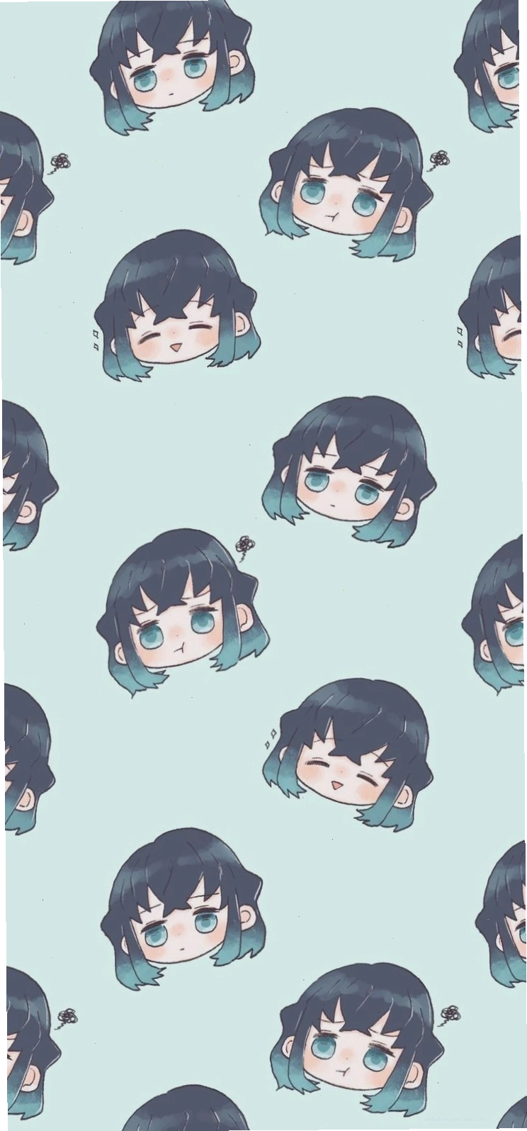 Fanart Muichiro Tokito chibi với phong cách anime kawaii