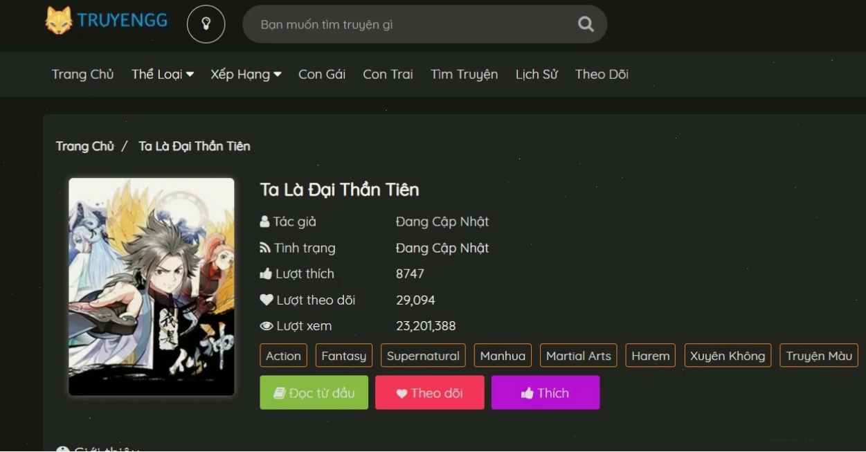 Giới thiệu truyện tranh Ta Là Đại Thần Tiên